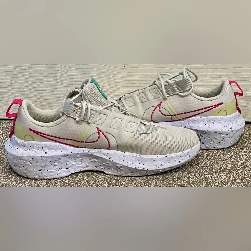 Nike Womens Crater Impact CW2386-004 White Running Shoes Sneakers Size 10
